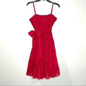 Anthropologie Moulinette Soeurs Red Strapless Cocktail dress size 4